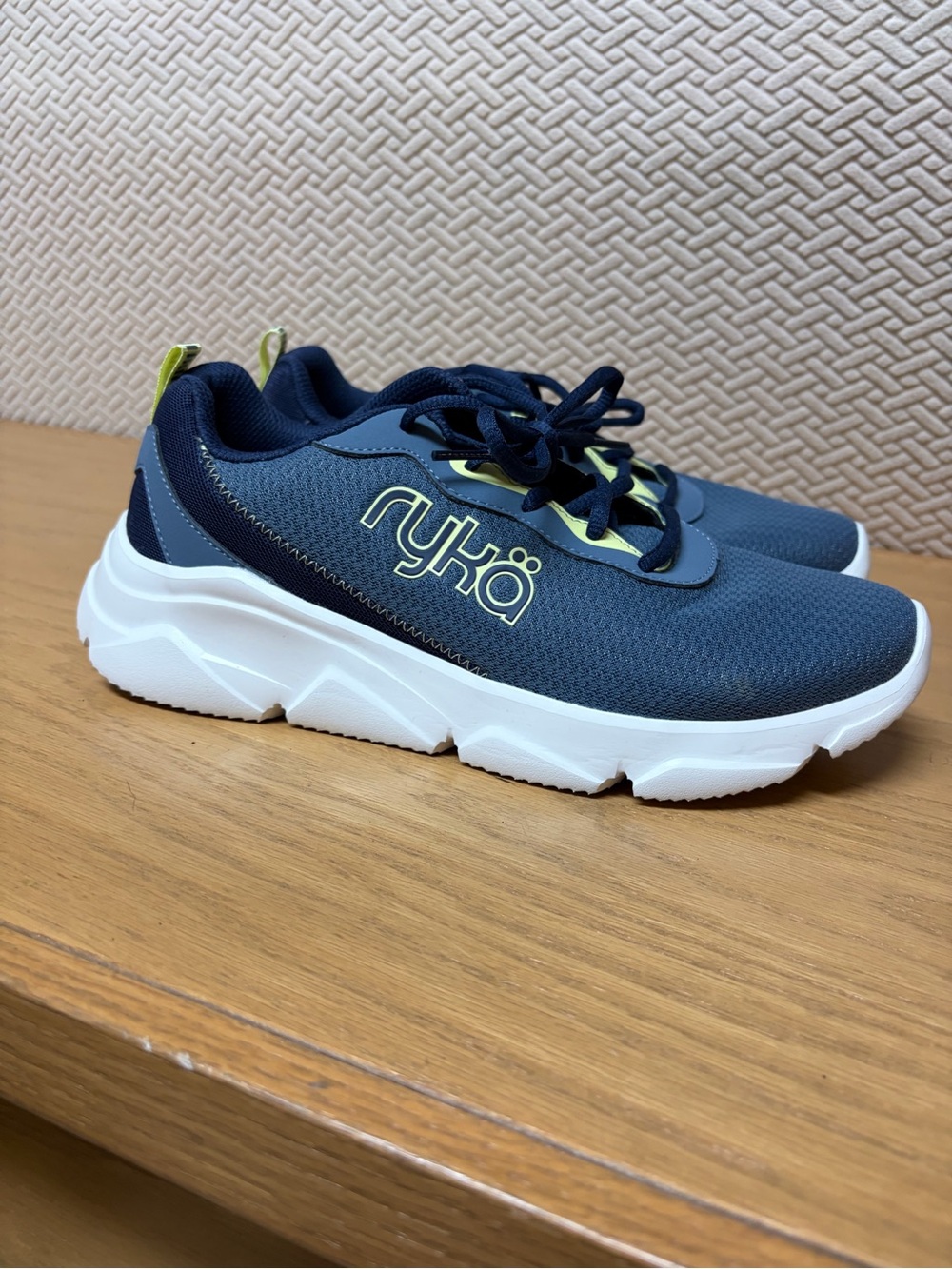 Ryka Navy and Lime Athletic Sneakers - Picture 2 of 5
